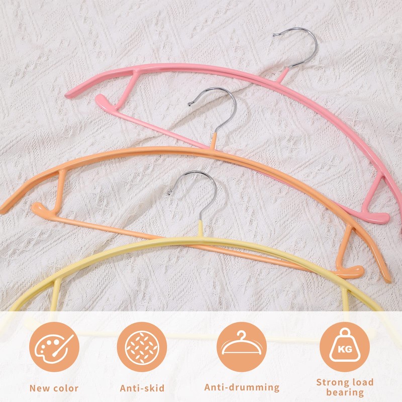 MOPALL Clothes Hangers 28 Pack, Non Slip PVC Coating Metal