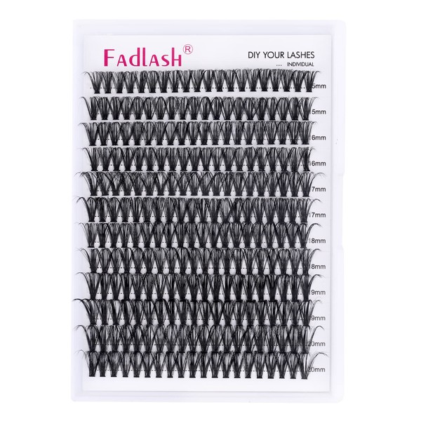 Individual Lashes Extension Semi Permanent Lashes C Curl Lash Clusters