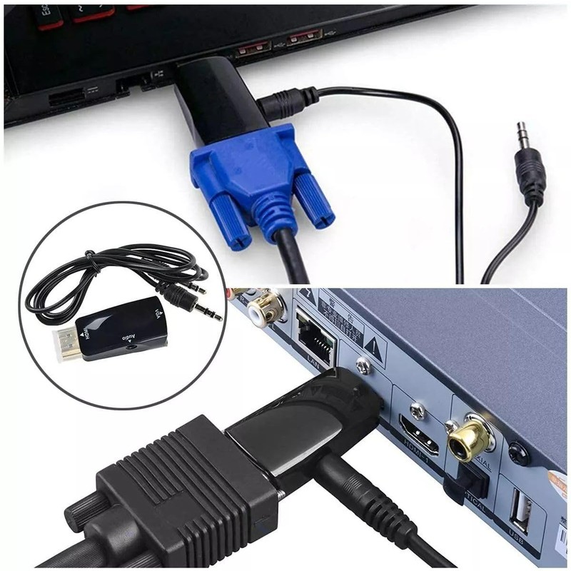 Multibao HDMI to VGA Adapter Converter with 3.5mm Audio Jack