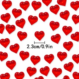 WELANE Acrylic Heart, 100 PCS Red Love Shape Gems for Vase Filler, Photography Props, Table Scatter (23mm/0.9in)