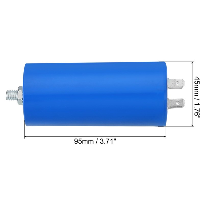 PATIKIL CBB60 35uf Running Capacitor,1Pcs AC 250V 4Pins 50/60Hz Cylinder