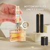 muilsae BF01BKB Leather Perfume Bottle 10ml – Bottom-Fill Refillable Dispenser,