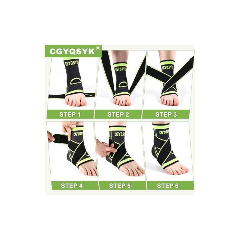 Ankle Brace, Adjustable Compression Ankle Support Men & Women, Strong