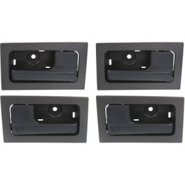 Garage-Pro Interior Door Handle SET Compatible with 2009-2014 Ford F-150, Fits 2015-2021 Ford Transit-150, Ford Transit-250 Front and Rear, Driver and Passenger Side Gray bezel with black lever