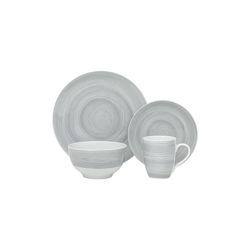 Safdie & Co.Premium Dinnerset DINNERSET 16PCS PRC GREY STONE