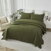 Brandream Quilt Set Cotton Twin Size Olive Green Farmhouse Bedding