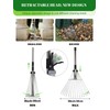 Adjustable Metal Leaf Rake Set Garden Rake for Leaves Long