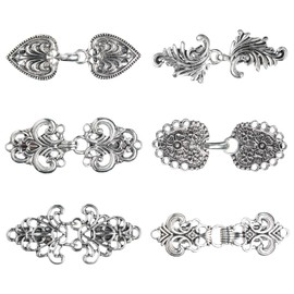 6Pcs Vintage Shirt Clip Sweater Clips for Dress Cinch Cape Cardigans Sweater Shawl Collar Clasp Dress Shirt Brooch Clip for Women