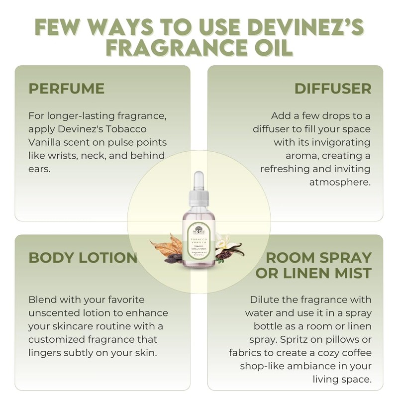 Devinez Tobacco Vanilla Fragrance Oil | 30ml | Perfect for