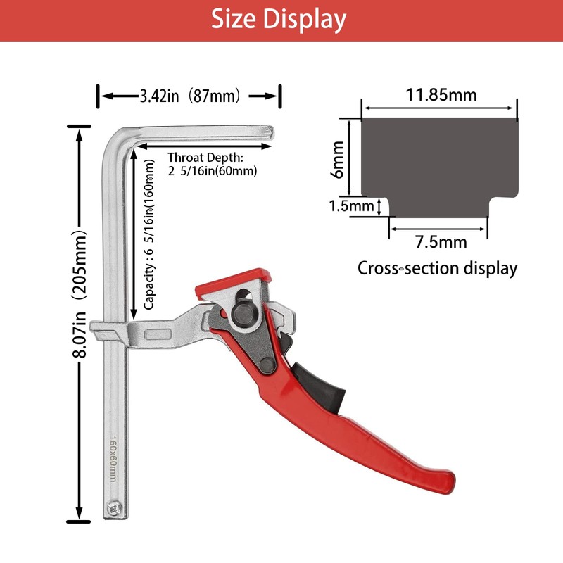2025 Upgraded Ratcheting Table Clamp, Quick Track Saw Clamps Ratchet