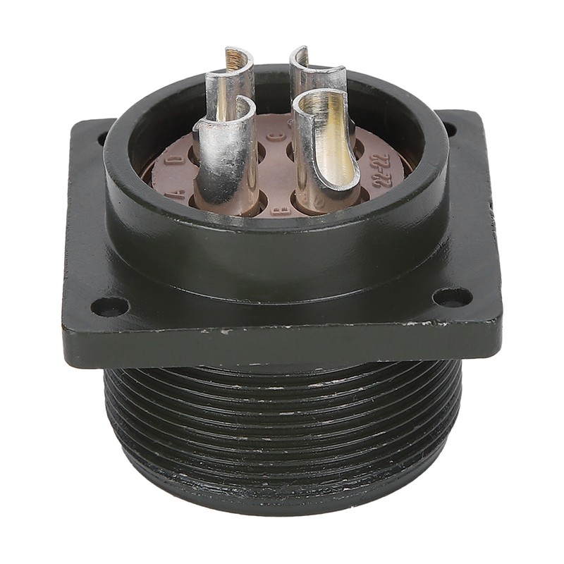 Aviation Socket 4 Pin 2.2KW‑5.5KW Alloy Equipment Plug Motors Industrial