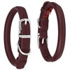 OOPSDOGGY Rolled Leather Dog Collar Soft Roll Collars for Small