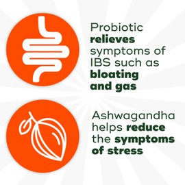 Align Probiotic, Bloating + Digestive Stress Relief, Probiotic for Women and Men with Ashwagandha, Probiotic for Gut Health, Helps Relieve Symptoms of Irritable Bowel Syndrome (IBS)