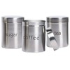 Misc Stainless Steel 3-Piece Canister Set Silver