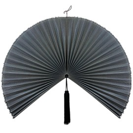ChumDecor Fan Wall Decor,Japanese Wall Fan Decor,Large Bamboo Fan Wall Art For Boho Hanging Headboard,Decorative Folding Fan For Over Bed Decorations,Large Wall Dcor (60 inch, Darkgrey)