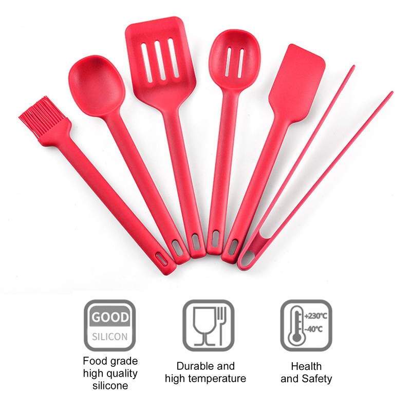 Cooking Utensils 6PCS Food Grade Silicone Heat Insulation Anti Scalding