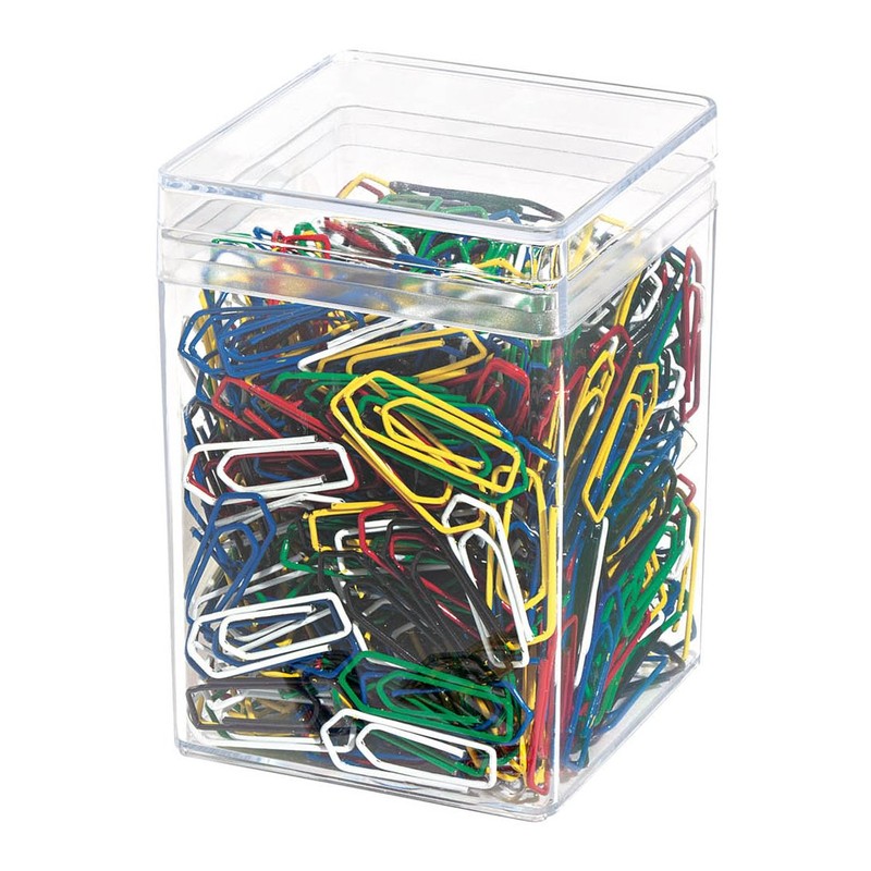 Wedo 90050099 Paperclips Metal 26 mm (Coated), Pack of 500 Assorted Colours