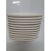 ALESSI white modern porcelain minimalistic Plates 6.5"x5.5” Delta 6 pc