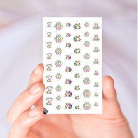 Corgie Easter Clear Vinyl (Cut, Peel, & Stick) Nail Designs