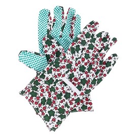 Ladies Flower Style Gardening Gloves, Light Duty Work In The Garden