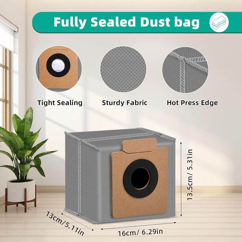 5 PCS Replacement Dust Bag Compatible With Eufy Clean X8