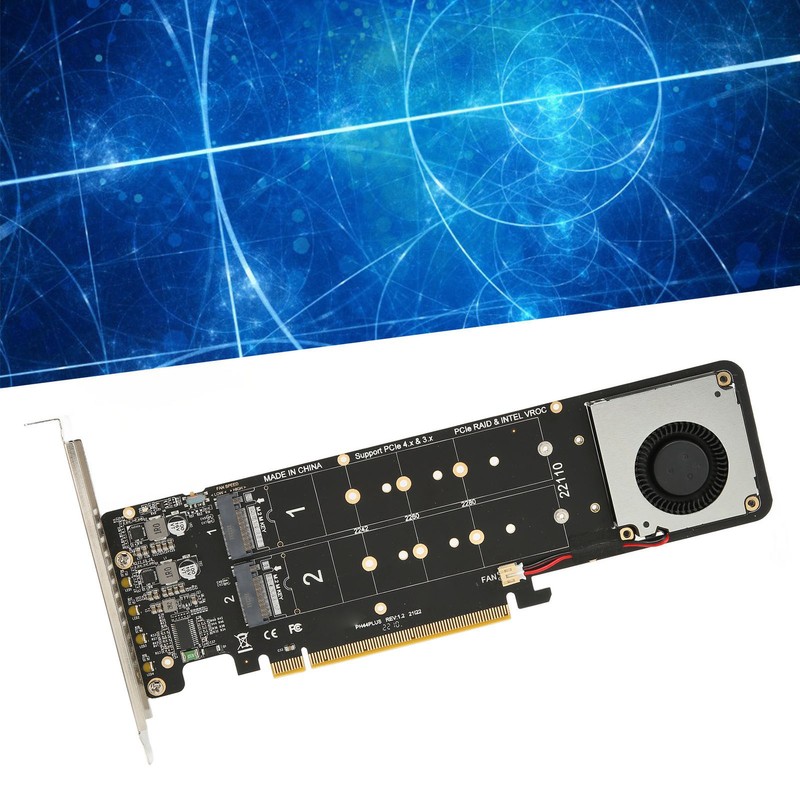 M.2 NVMe SSD Adapter Card Double Side LED Indicator High