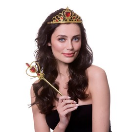 Wicked Costumes Gold Royal Crown Queen Tiara & Sceptre
