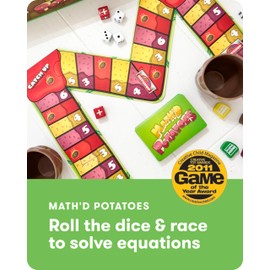 SimplyFun Math’d Potatoes Board Game, Math Game for Kids Ages 8+, Educational Dice Game with Addition and Subtraction - Fun Math Challenge for 2-4 Players