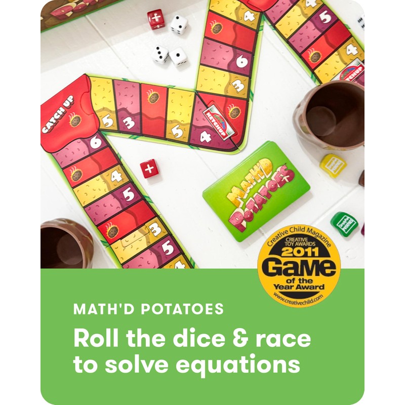 SimplyFun Math’d Potatoes Board Game, Math Game for Kids Ages