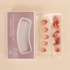 Nail Tip, Short, Round, 24 Pieces, False Nail, Gradient, Pink,