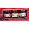 Jam & Jelly 3 different 5oz Jar Handcrafted Gift Crate, this Set is from Huckleberry Haven and features Chokecherry Jelly, Huckleberry Jam and Rasy-Huck Jam