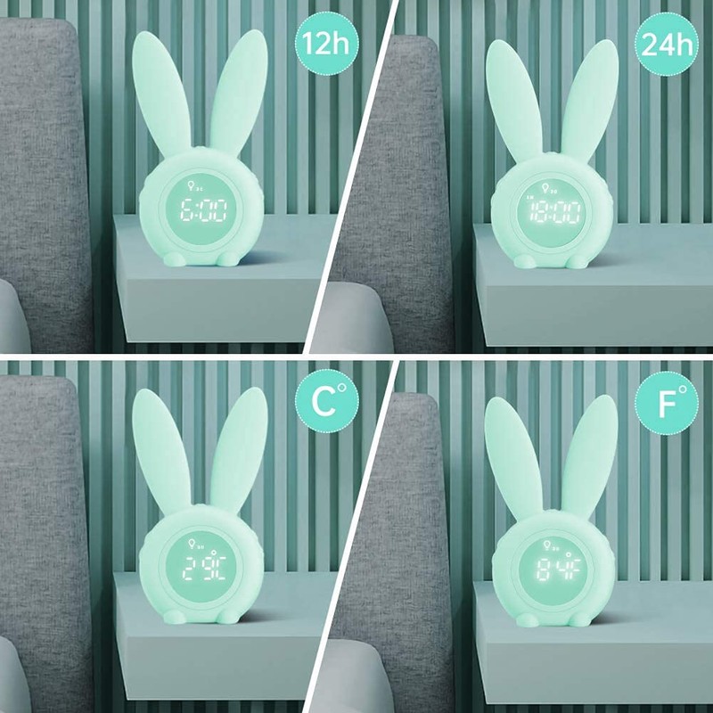 YONGYAO Children's Light Alarm Clock Rabbit Alarm Clock Wake Up