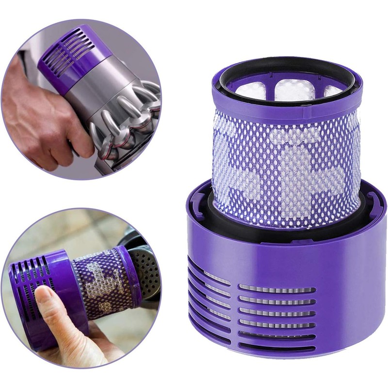 Vacuum Filters for Dyson V10/V12, 2-Pack Washable