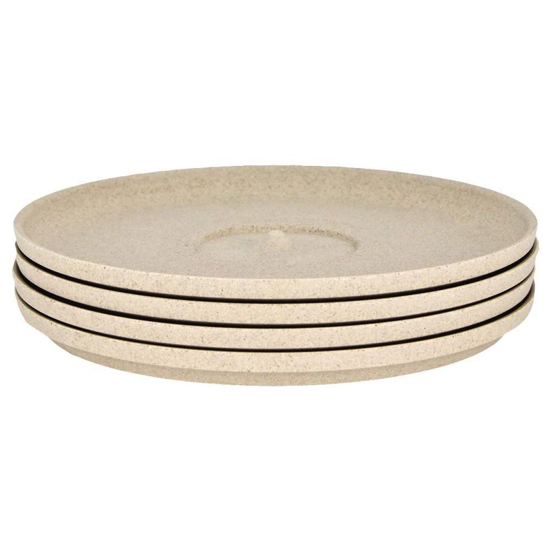Huskee 4 x Cup Universal Saucers (Natural)