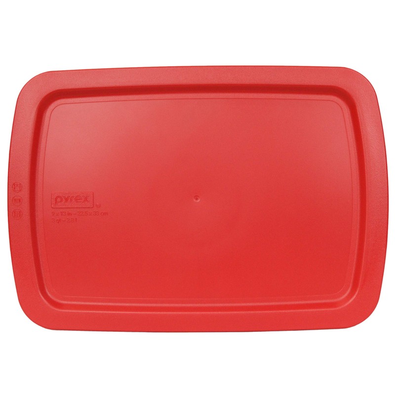 Pyrex C-233 3qt EASY GRAB Rectangular Red Lid - Made
