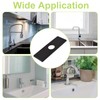 UFURMATE Tap Plate, Black Stainless Steel Hole Cover Deck Plate