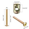 uxcell M6x60mm Furniture Bolt Nut Set Hex Socket Screw with