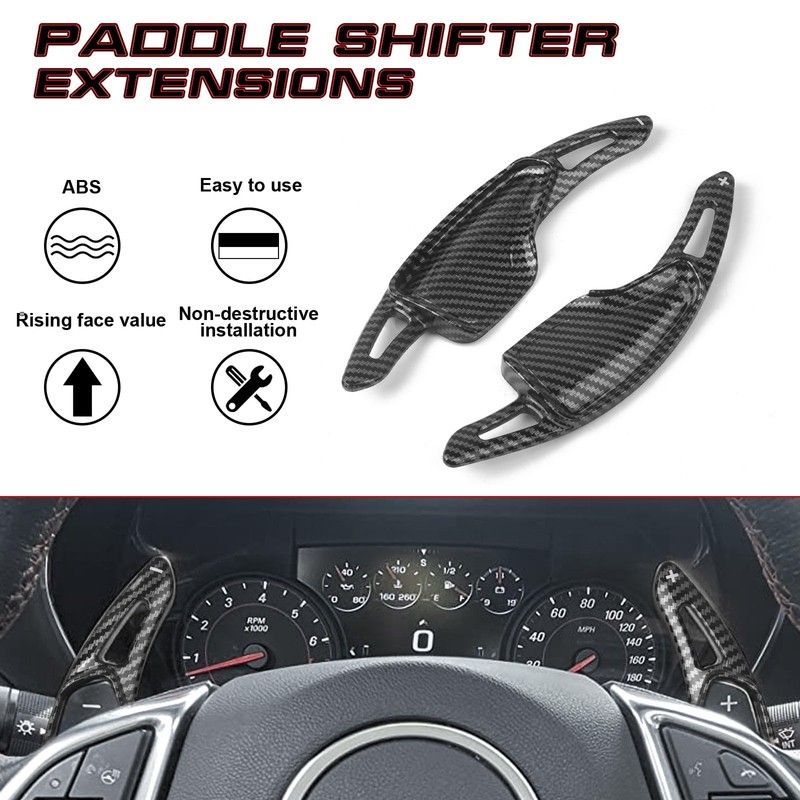 x xotic tech Carbon Fiber Pattern Paddle Shifter Extensions Cover