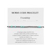 AIRTILY 1 Piece Morse Code Bracelet Braided Bracelet Waterproof Adjustable Bracelet Friendship Bracelet Matching Bracelet for Your Best Friend Suitable for Birthdays Christmas, Waxed rope and metal