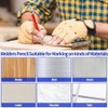 Lyaciomn Welding Pencil with Round Lead Set Metal Welding Marker
