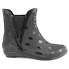 LONDON FOG Womens Piccadilly Rain Boot black dot 7 M