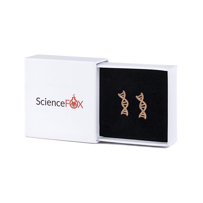 ScienceFox DNA Helix Stud Earrings 925 Sterling Silver in Silver