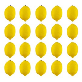 JEDFORE Artificial Lemons Simulation Lifelike Small Lemons Fake Fruit for Home Kitchen Wedding Party Decoration Photography 20pcs Set (Yellow)