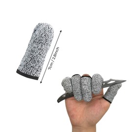 Finger Cots Cut Resistant Reusable Protector Finger Covers Finger Sleeves Finger Gloves Life Extender Thumb Protector for Kitchen, Work, Sculpture, Anti-Slip, DIP Working, Gardening (Grey) 20 PCS