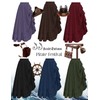 Renaissance Skirt Women Ren Faire Medieval A Line Ruffle Wine