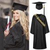 Amycute Graduation Talar with Hat, Black Robe, Unisex Graduation Robe,
