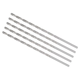 CoCud Mini Spiral Drill Bit 3 mm Diameter 120 mm Total Length High-Speed Steel Spiral Drill Bit (Application: for Metal, Plastic and Woodwork) Pack of 5