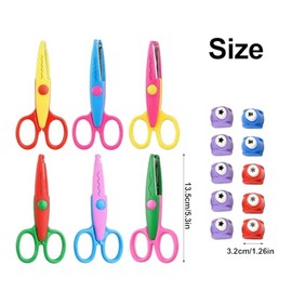 Juego de 12 Perforadoras de Formas y 6 Tijeras Decorativas para Manualidades - Kit de Suministros Creativos para Niños, Perfecto para Hacer Tarjetas, 