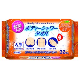 Body Shower Towels, Pack of 32, Disaster Prevention, Nursing Care, Camping, Outdoors, Large Size, Thick Sheet that can be wiped off the entire body with 1 sheet