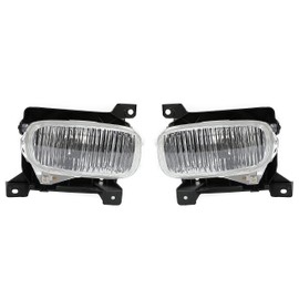 HECASA Fog Lights Pair Compatible with 2000-2006 Toyota Tundra Replacement for 812100C010 812200C010 TO2593102 TO2592102 w/Bulbs w/o Wiring Harnesses (Clear Lens + Black Housing)